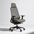 Ergonomiczne obrotowe krzesło biurowe z wysokim oparciem, szare/czarne, 68 x 68 x 116-126 cm