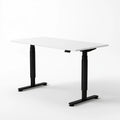 Elektrycznie regulowane biurko 120 x 60 cm, wysokość 72–120 cm, Białe/Czarne