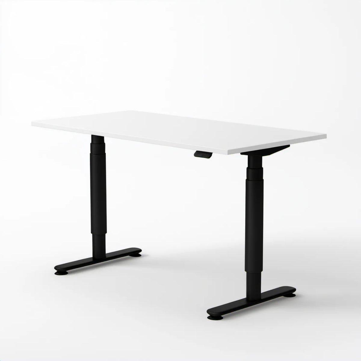 Elektrycznie regulowane biurko 120 x 60 cm, wysokość 72–120 cm, Białe/Czarne