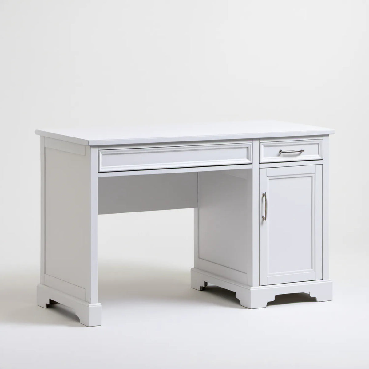 Klasyczne białe biurko z płyty MDF, 120 x 60 x 75 cm