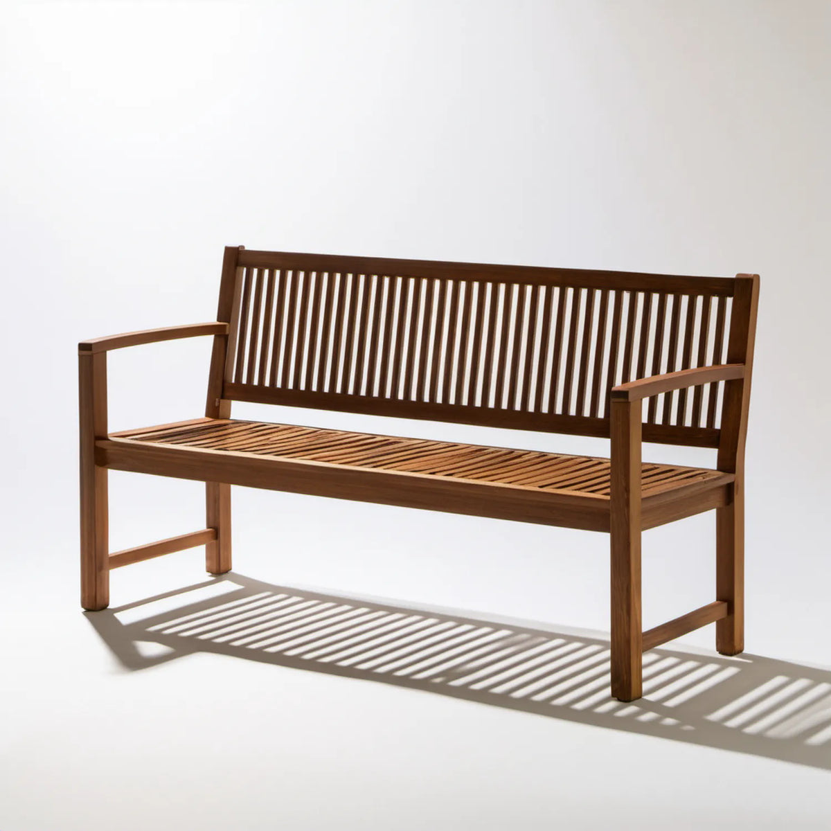 Dwuosobowa ławka ogrodowa z litego drewna akacjowego, brązowa, 120 x 60 x 90 cm